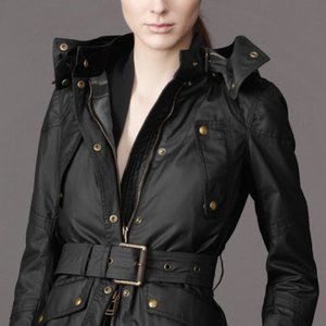 NWOT! Belstaff Hooded Waxed Cotton Jacket